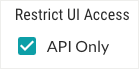 Image shows the API only option selected.