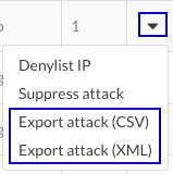 This image shows the export options.