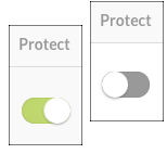 This image shows the Protect option in the off state